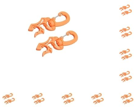 Mealoodiousmusea 10 Set 2 Stück Tauchen Schlauchhalter Clips Ausrüstung Wassersport Profi Klemmgerät Regler Klemmhaken Orange