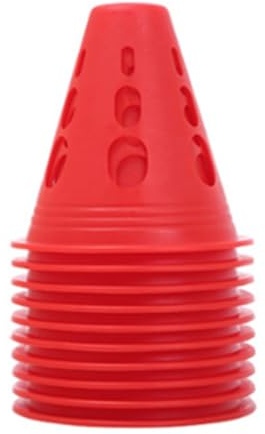Lerpwige Agility-Sportkegel mit winddichtem Loch, bunt, für Fußball, Sport, Training, Agility, Markierungshütchen, flexible Kegel, 10 Stück