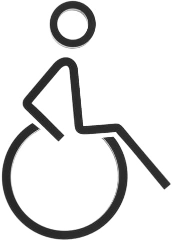 iplusmile Toilettenschild Selbstklebend: Behindertentoilette Schild Acryl Behinderten Wc Schild Mit Rollstuhrsymbol Für Barrierefreie Toiletten Büro Und Öffentliche Bereiche,Schwarze