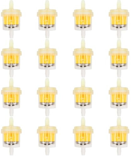 Samulee 16 Pezzi Filtri Carburante Linea per Gas, Filtro Benzina, Filtro in Linea per Benzina Universale per Moto, Filtro Carburante Rapido per Velocità Filtrazione per Moto 6-8 mm, Scooter