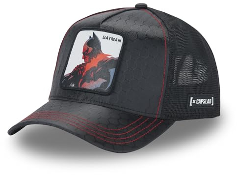 DC Comics herrkeps, Batman truckerkeps, original och lysande, svart, One Size