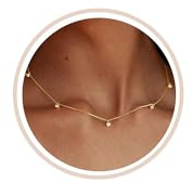 FUNEIA Gold Silber Kette Damen 14 Karat Vergoldete Halskette Cubic Zirkonia Choker Herz Schmetterling Blume Kette Hypoallergene Wasserfest Statement Kette Prsonalisiert Modeschmuck Geschenke