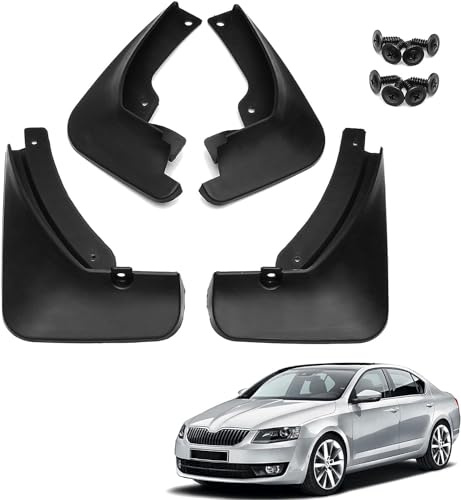 LeLeD Kotflügel Kotflügel für Skoda 2013-2017 Octavia 3 A7 5E MK3,Schmutzfänger Spritzschutz Vorderräder Hinterrad Kotflügel Autozubehör 4St
