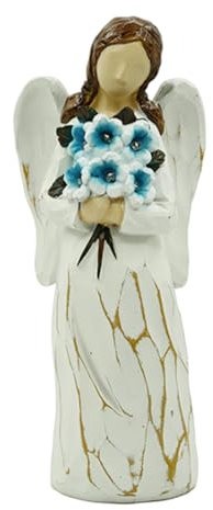 ycezw Luci solari angeliche per giardino esterno,Luci solari angeliche per cimitero | Statue di angeli da esterno in resina con luci a LED da 11 pollici per giardino - Figurina decorativa di angelo