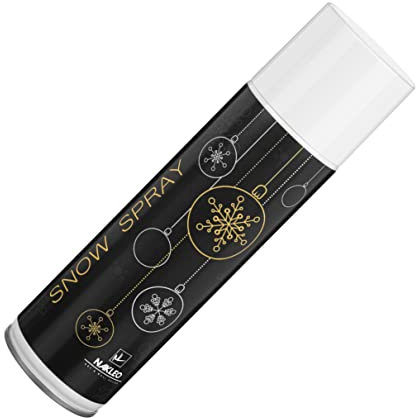 Nakleo Snow Spray for Christmas Decorations, 250 ml White, Artificial Fake Snow Effect for Window, Stencils, Christmas Tree, Snowflake, DIY Arts and Crafts Home Decor Xmas