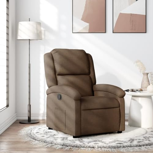 Xichuzi Relaxsessel Braun Stoff, Fernsehsessel, Kinosessel, Lesesessel, Tv Sessel, Ohrensessel, Armsessel, Seselstuhl Wohnzimmer - 371755
