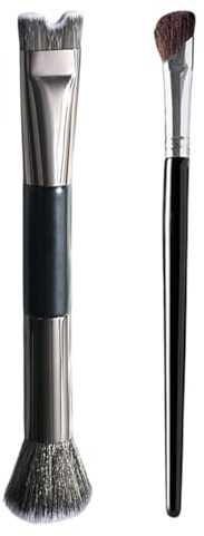 Pinceau Contour Nez | Brosse Contour Nez Forme U,Accessoires De Maquillage 2-en-1 Avec Poignée Anti-Dérapante Pour Mettre En Valeur Et Estomper Les Ombres À Paupières