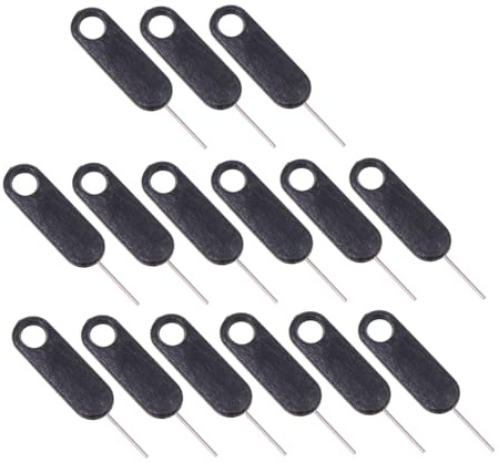 ERINGOGO Agujas de Apertura de Sim 15 Piezas de Aleación de Aluminio Negra