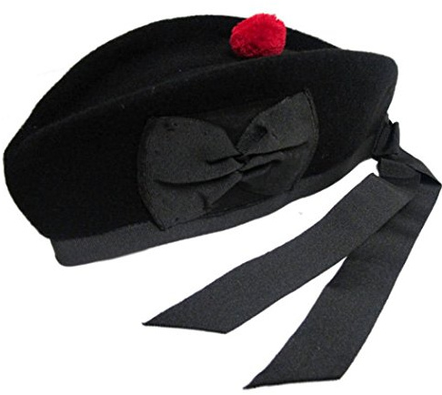 Hamilton Kilts Cappello da suonatore di Cornamusa Scozzese Glengarry in Lana per Kilt, parata di Banda Militare, 56