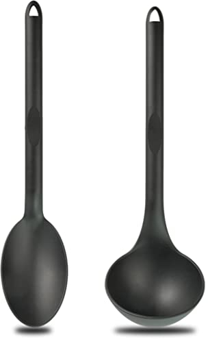 Hausfelder KÜCHENHELFER Set, 1 x Schöpfkelle, 1 x Schöpflöffel aus Kunststoff, Suppenkelle und Kochlöffel 2er Set