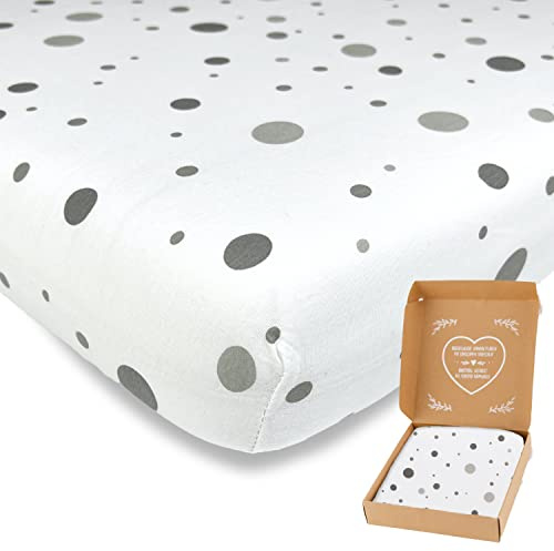 mimaDu lenzuola lettino con sbarre lenzuola bambini lettino 70x140 lenzuolo lettino 70x140 lenzuola lettino neonato materassino per lettino da campeggio | 100% cotone OEKO-TEX 60x120 70x140cm (Punti)