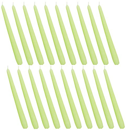 G Decor Confezione da 2, 10 o 20 candelabri alti Coraline, candele opache, colori misti, per chiesa, candele da cena, ideali per matrimoni e Natale (set da 20 pezzi)