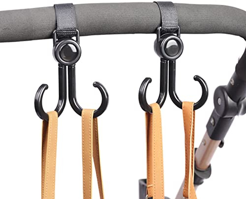 ViWaVee Kinderwagen Haken, Klettverschluss Haken Kinderwagen Für Wickeltasche, Handtaschen, Hängesäcke, Rucksäcke, Geldbörsen. Kinderwagen Zubehör, Universelle Passform.(2 Pack)