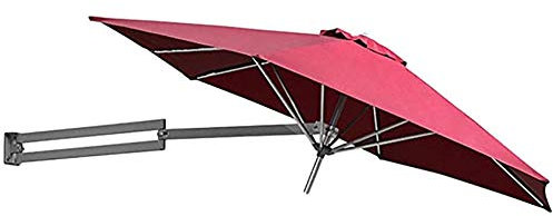 SPAboy Ombrellone da Giardino per Esterni da 220 cm, Ombrellone Inclinabile a Parete per Cortile, Spiaggia, Bar