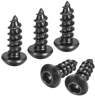sourcing map Innensechskant-Blechschrauben, M6 x 16 mm, Karbonstahl, Holzschrauben, 25 Stück