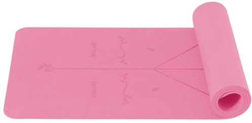 Good Nite Yogamatte Gymnastikmatte TPE 6mm Rutschfest Sportmatte Fitnessmatte Trainingsmatte Pilates Matte Hautfreundlich Phthalatfrei 183x61cm Yoga Pilates Homegym Workout