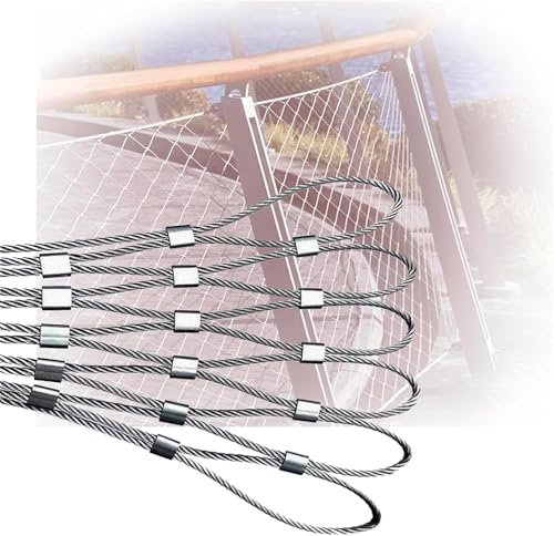 CucCe Cavo flessibile in filo metallico, rete di protezione for recinzione di barriera, for piante da gabbia for uccelli dello zoo, rete di sicurezza for arrampicata Rete metallica in acciaio inox(5cm