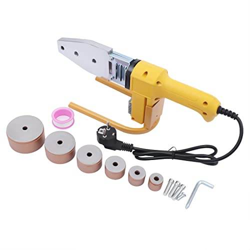 Muffenschweißgerät, Profi Kunststoff Schweißgerät, Rohrschweißgerät-Set mit Digitalanzeige und 20-63mm 6 Adapter, 220V 800W Wasserrohr Heißschmelzmaschine für PPR/PB/PE Rohren
