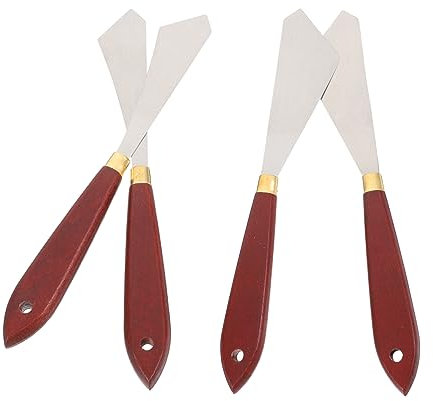 OSALADI 4stücke Malschaber Aus Kunstmalwerkzeugen Malspachtel Mit Holzgriff Zeichenspachtel Für Leinwandmalerei Geeignet Für Ölmalzubehör Und Acrylfarben