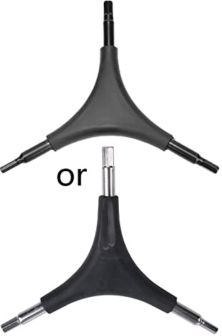 UNTERING Trigeminalschlüssel, Dreiwege-Schraubenschlüssel, 4 mm, 5 mm, 6 mm, Stahl, Anti-Verformung, 3-Wegeschlüssel für Fahrrad-Reparatur, Dreiwege, Y-förmig