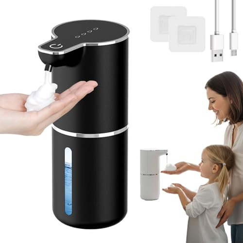 Sensor-Schaumseifenspender, Hygiene ohne Knopfdruck, No Touch Seifenspender, Seifenspender Schaum, Sparsame Anwendung, Einfache Wandmontage für Bad & Küche (1PC-1)
