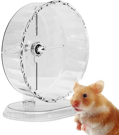 Tystgående Hamsterhjul,Ljudlöst Medföljande Stativ - Litet Träningshjul För Hamster Fungerar Leksak - för Chinchilla Kanin Igelkott Gerbil Medelstora Raser
