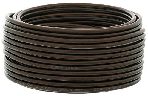 DCSk - 30m - 2 x 4mm² - Câble Audio Noir pour Enceintes - Câble HP en Cuivre OFC pour HiFi et Hi-FI Embarquée - Fabrication Allemande - Conducteur 99,99% cuivre avec Isolant