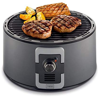 Trebs Tragbarer Holzkohlengrill Gartengrill Camping Grill 35 cm Schwarz 99335