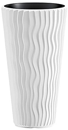 ZANVIC Blumentopf Mod. Sandy Slim 300 Maße: 29,5 x 51 cm, Weiß, 30 cm