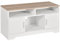 HOMCOM Meuble TV Banc TV en Bois Grand Espace de Rangement avec 2 Compartiments Ouverts 2 Armoires à Porte Une Armoire Ouverte 105 x 40 x 52 cm Blanc