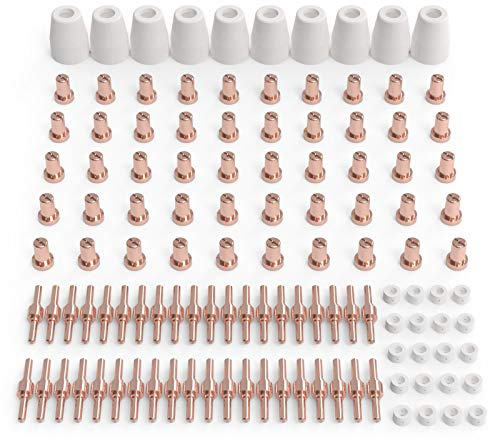 YESWELDER 110 Pcs Plasma Cutting Consumables (Standard) Fit Cut40 50 with Plasma Cutter Torch PT31 LG40
