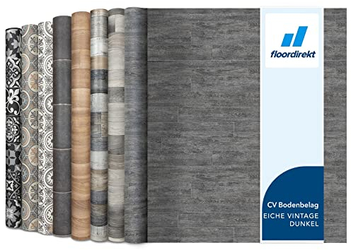 Floordirekt PVC Bodenbelag Meterware nach Maß Vinylboden, CV Linoleum für Küche & Balkon in Holzoptik, Fliesenoptik, Steinoptik - robust & pflegeleicht 200 x 300 cm | Vancouver 5