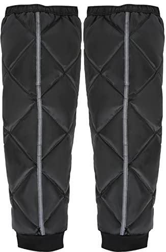 GFHTH Elektrische Motorrad KnieschüTzer,Bein Vollwickel Winter Warmer Leggings Schutz,Winter Outdoor Reiten Plus Dicker,Warmer,Winddichter KäLteschutz Aus Samt,60CM