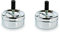 Set di 2 posacenere girevole, in metallo cromato, diametro 9 cm