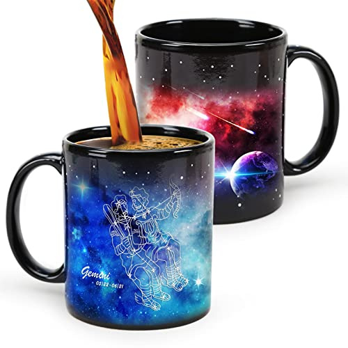 Zodiac, tazza da caffè, regali di compleanno gemelli, astrologia Constellation Cup 11oz, tazze creative magiche, regali unici di maggio giugno