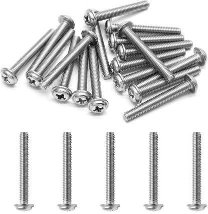 Cjueiom 20 Pack M4 x 30mm 304 Stainless Steel Cabinet Screws