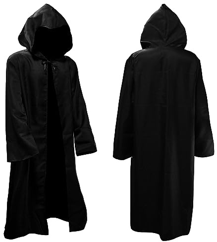 Faburo Kappa med huva, halloween, kappa, vampyr, vuxen, halloweenkostym, kappa, karneval, kostym, huvtröjor, rock, cosplay, kappa, jedikostym, cosplay, män, Jedi, rock, Star Wars, kostym,