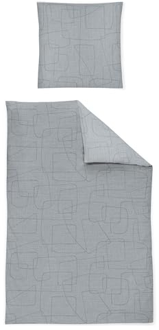 Irisette Biber Bettwäsche Koala 8478-20, grau, Größe:155x220 cm + 80x80 cm