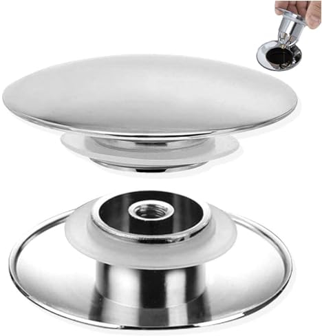 Danlai 2 Stück 66 Mm Waschbeckenstopfen, Pop-up-waschbeckenstopfen, Badezimmer-waschbecken, Druckknopf, Waschbecken-abflussstopfen, Stopper Für Küche, Badezimmer, Waschbecken