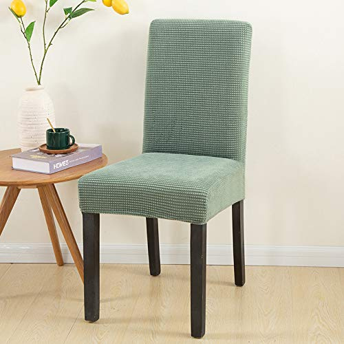Stuhlhussen 2er Set Grün Stretch Hussen Für Stühle, Abnehmbarer Waschbarer Stuhlüberzüge,Stuhlbezug Für Haus, Küche, Esszimmerstühle,Esszimmer Stühle