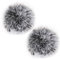 FLYAMAPIRIT Mikrofon Windschutz für DJI Mic, Pelziger Wind Muff Pop Filter Kompatibel mit DJI Wireless Lavalier Mic, Pelz Mikrofon-Abdeckung Schalldämmung (2 Stück) (2 Stück-Grau)