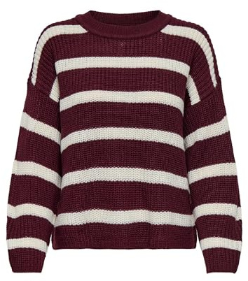 Jdyjusty L/S randig tröja KNT Noos, Cabernet, XS
