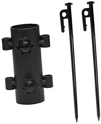 Happyyami 1satz Outdoor Zeltstangen Halterung Verstellbarer Metallständer Für Sonnenschirme Und Zelte Camping Zubehör Mit Stabiler Bodenverankerung Und Erdnägel Für Sicheren Halt