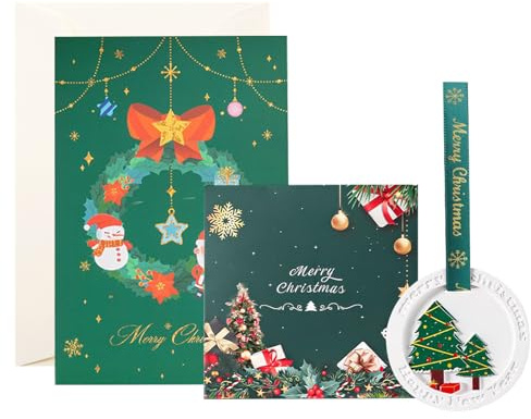 Ciondolo profumato auto, albero profumato, ciondolo profumato, set auto con biglietto di Natale, deodorante per auto, per un profumo duraturo in auto o a casa, regalo di Natale