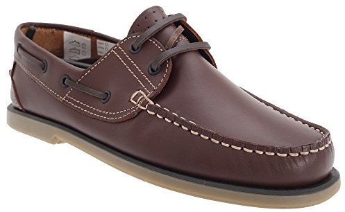 Chaussures de bateau pour les hommes - bleu et brun 9