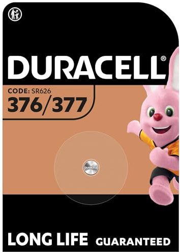 Duracell Specialty 377/376 Silver Oxide Battery 1,55V, (SR66 / SR626 / V377 / V376 / SR626W / SR626SW) designed for use in watch, calculators and medical devices