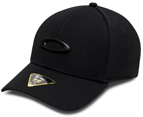 Oakley Apparel and Accessories Herren Stretch Fit Hats TINCAN Cap, Black/Carbon Fiber, S/M, 911545-01W