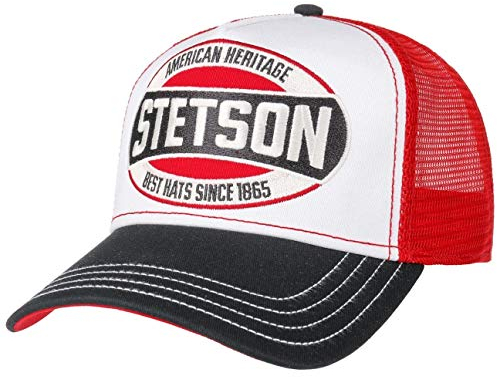 Stetson Heritage Best Hats Trucker Cap Damen/Herren - Schirmmütze One Size (55-59 cm) - Schildmütze größenverstellbar - Truckercap mit Mesh-Einsatz - Basecap Curved Brim - Winter/Sommer rot