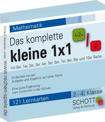 Schott Verlag und Werbung Mathematische Fähigkeiten, Das komplette kleine 1x1, 121 Lernkarten