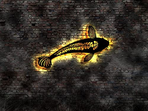 Koi Karpfen no Filterschwamm Mehlwürmer Fisch Teich Fadenalgenvernichter Reiherabwehr FutterLeuchtreklame Wunsch Maßanfertigung